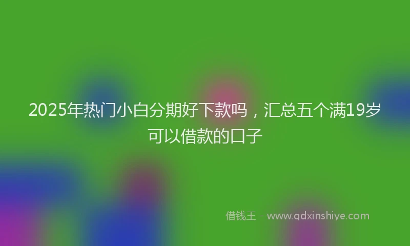2025年热门小白分期好下款吗，汇总五个满19岁可以借款的口子