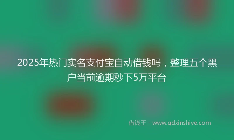 2025年热门实名支付宝自动借钱吗，整理五个黑户当前逾期秒下5万平台