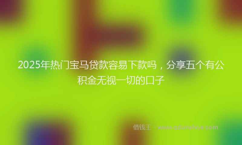 2025年热门宝马贷款容易下款吗，分享五个有公积金无视一切的口子