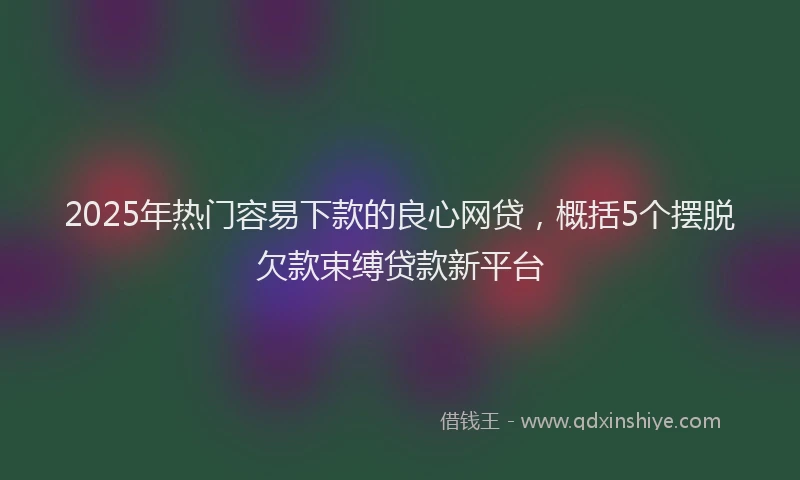 2025年热门容易下款的良心网贷，概括5个摆脱欠款束缚贷款新平台