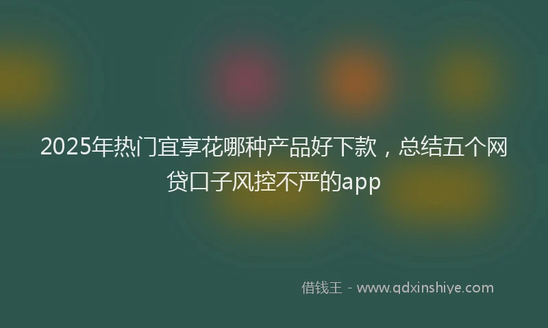 2025年热门宜享花哪种产品好下款，总结五个网贷口子风控不严的app