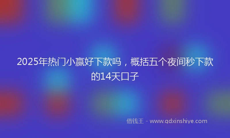 2025年热门小赢好下款吗，概括五个夜间秒下款的14天口子
