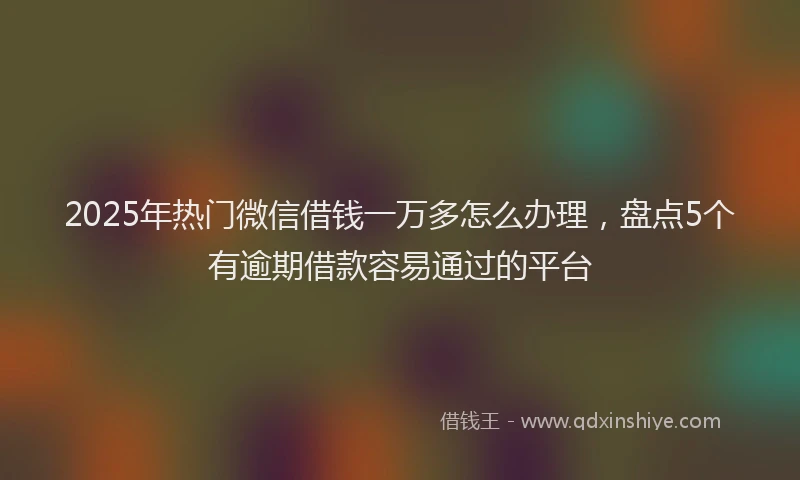 2025年热门微信借钱一万多怎么办理，盘点5个有逾期借款容易通过的平台