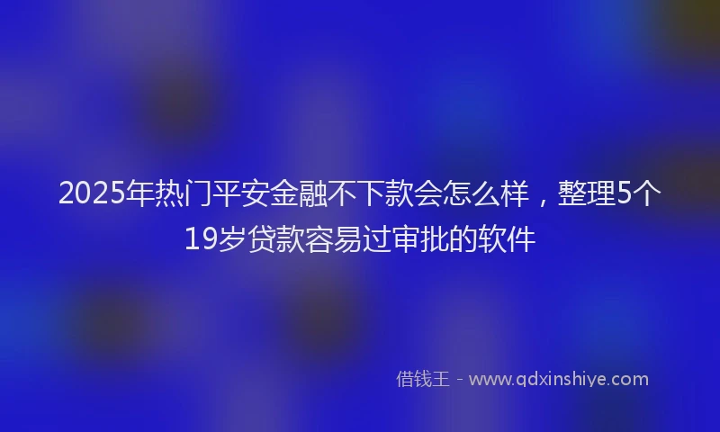 2025年热门平安金融不下款会怎么样，整理5个19岁贷款容易过审批的软件