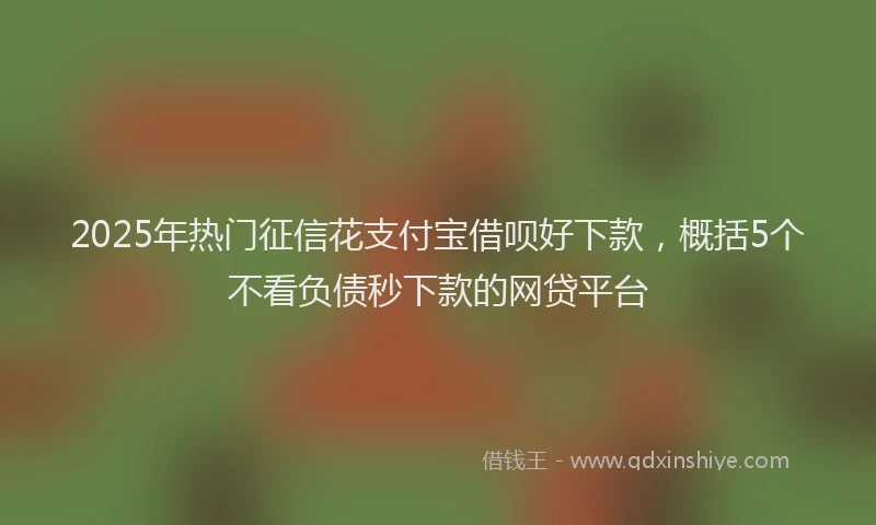 2025年热门征信花支付宝借呗好下款，概括5个不看负债秒下款的网贷平台
