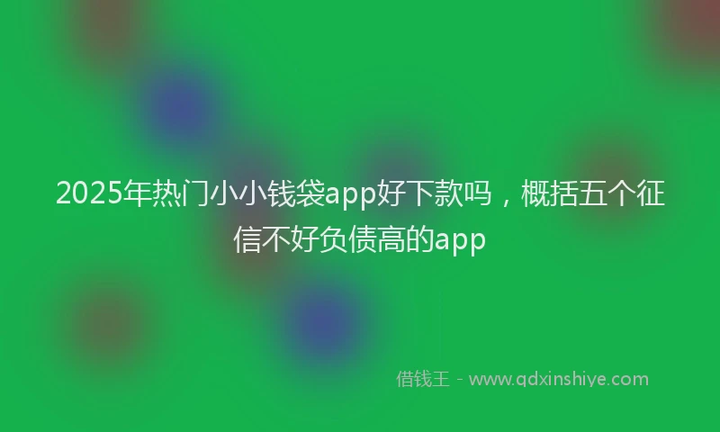 2025年热门小小钱袋app好下款吗，概括五个征信不好负债高的app