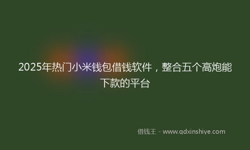 2025年热门小米钱包借钱软件，整合五个高炮能下款的平台