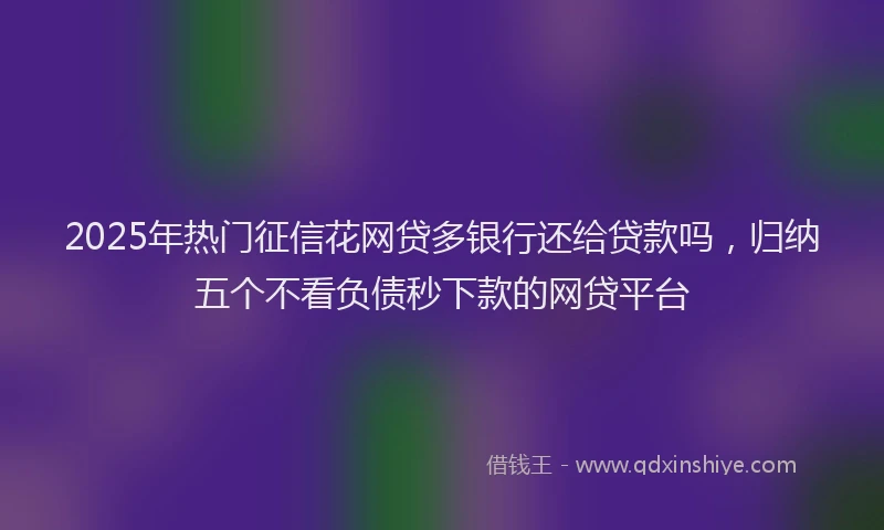 2025年热门征信花网贷多银行还给贷款吗，归纳五个不看负债秒下款的网贷平台