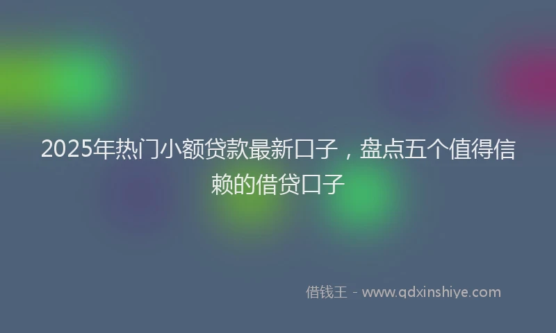 2025年热门小额贷款最新口子，盘点五个值得信赖的借贷口子