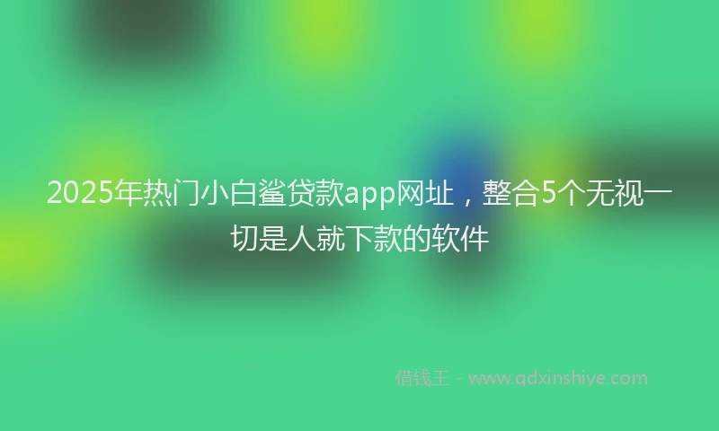 2025年热门小白鲨贷款app网址，整合5个无视一切是人就下款的软件