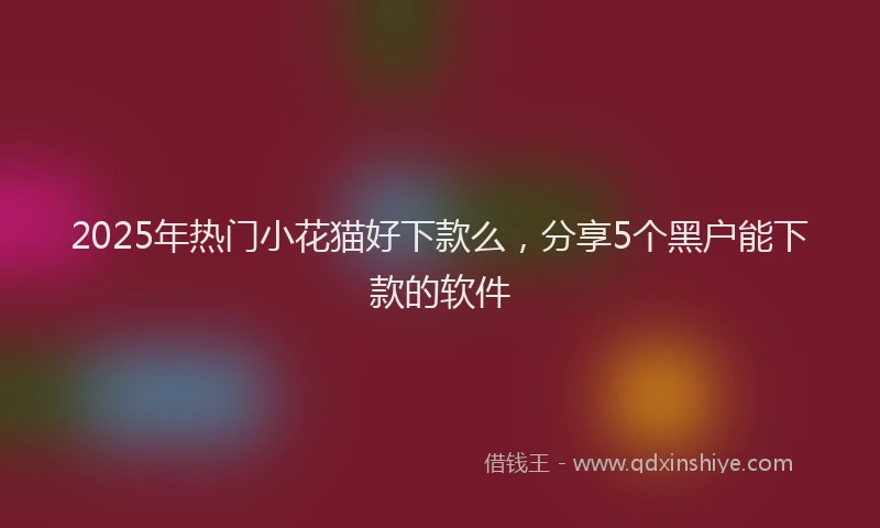 2025年热门小花猫好下款么，分享5个黑户能下款的软件
