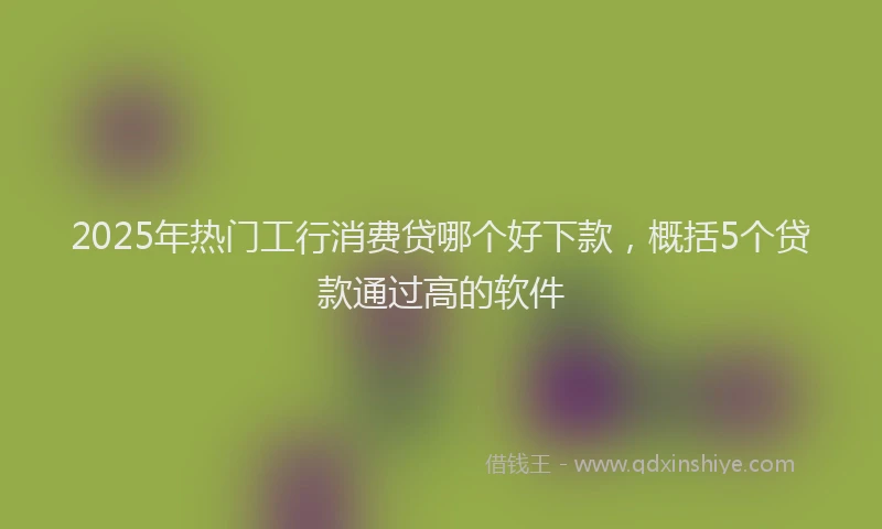 2025年热门工行消费贷哪个好下款，概括5个贷款通过高的软件