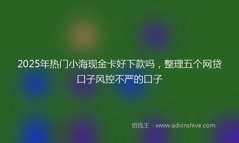 2025年热门小海现金卡好下款吗，整理五个网贷口子风控不严的口子