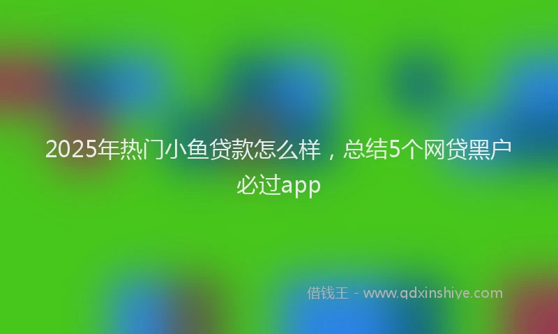 2025年热门小鱼贷款怎么样，总结5个网贷黑户必过app