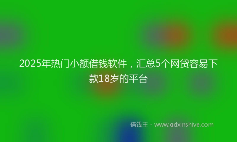 2025年热门小额借钱软件，汇总5个网贷容易下款18岁的平台