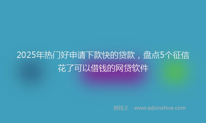 2025年热门好申请下款快的贷款，盘点5个征信花了可以借钱的网贷软件