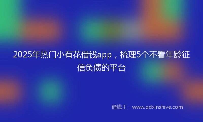 2025年热门小有花借钱app，梳理5个不看年龄征信负债的平台