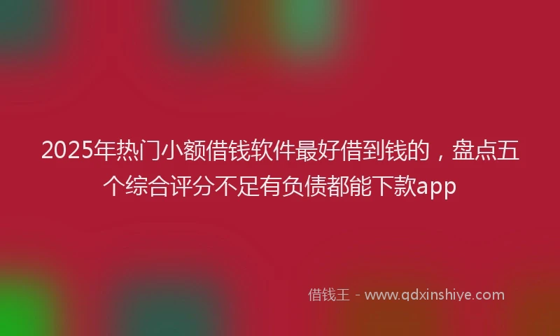 2025年热门小额借钱软件最好借到钱的，盘点五个综合评分不足有负债都能下款app