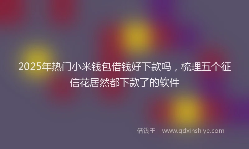 2025年热门小米钱包借钱好下款吗，梳理五个征信花居然都下款了的软件