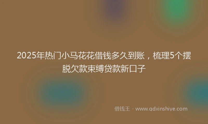 2025年热门小马花花借钱多久到账，梳理5个摆脱欠款束缚贷款新口子