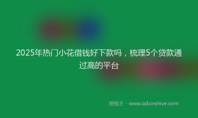 2025年热门小花借钱好下款吗，梳理5个贷款通过高的平台
