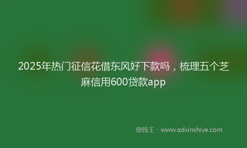 2025年热门征信花借东风好下款吗，梳理五个芝麻信用600贷款app