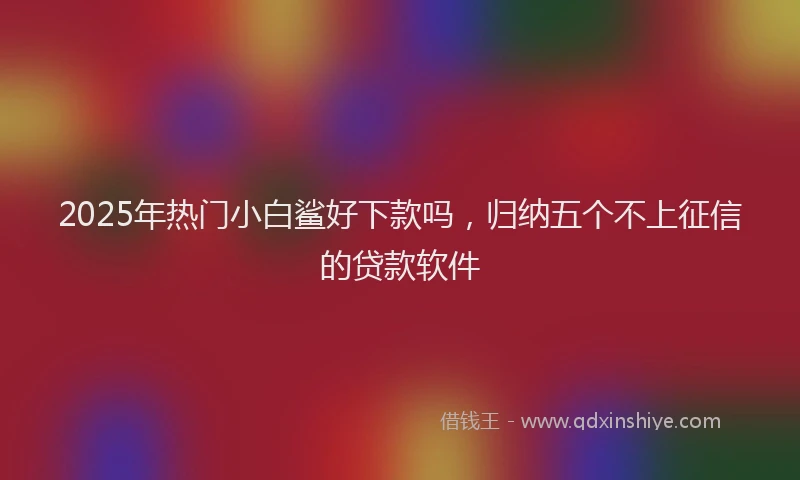 2025年热门小白鲨好下款吗，归纳五个不上征信的贷款软件