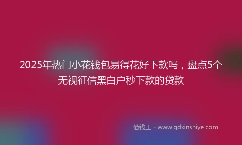 2025年热门小花钱包易得花好下款吗，盘点5个无视征信黑白户秒下款的贷款
