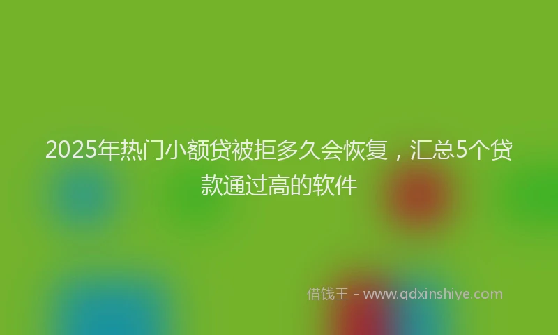 2025年热门小额贷被拒多久会恢复，汇总5个贷款通过高的软件