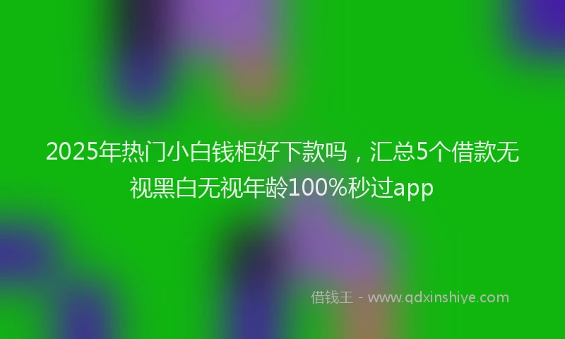 2025年热门小白钱柜好下款吗，汇总5个借款无视黑白无视年龄100%秒过app