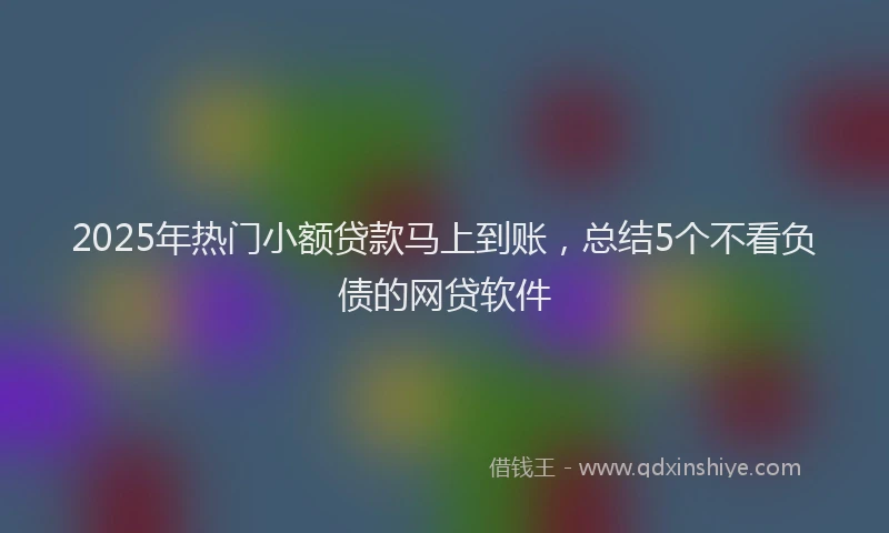 2025年热门小额贷款马上到账，总结5个不看负债的网贷软件