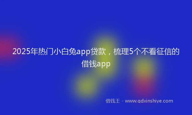 2025年热门小白兔app贷款，梳理5个不看征信的借钱app