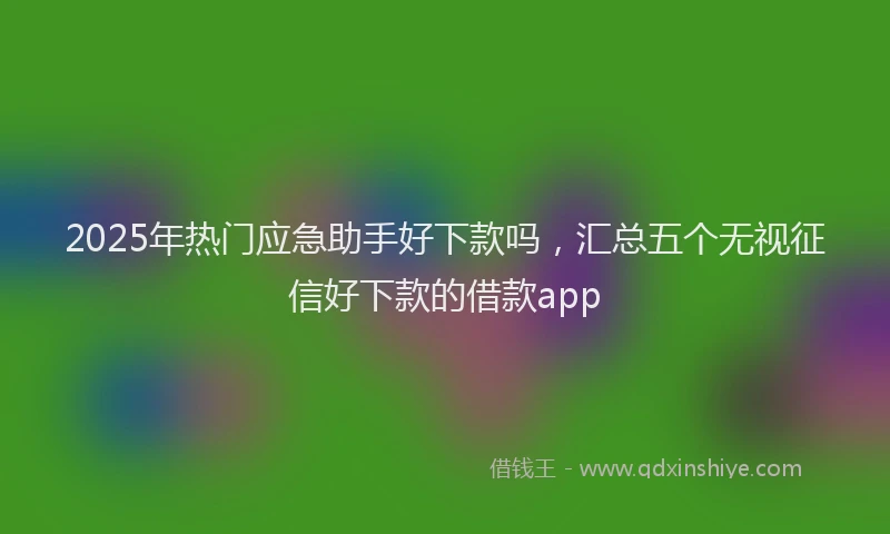 2025年热门应急助手好下款吗，汇总五个无视征信好下款的借款app