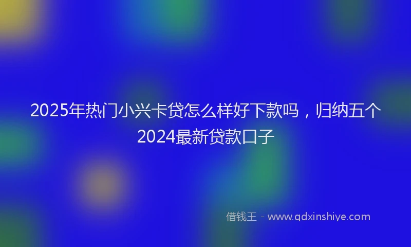 2025年热门小兴卡贷怎么样好下款吗，归纳五个2024最新贷款口子