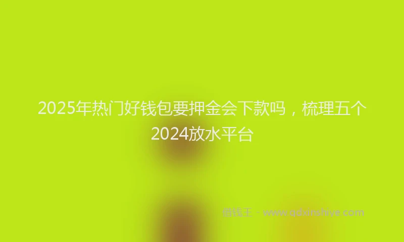 2025年热门好钱包要押金会下款吗，梳理五个2024放水平台
