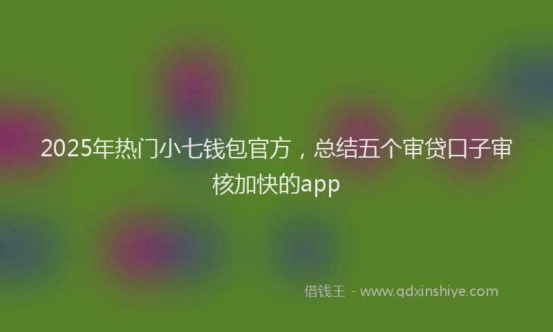 2025年热门小七钱包官方，总结五个审贷口子审核加快的app