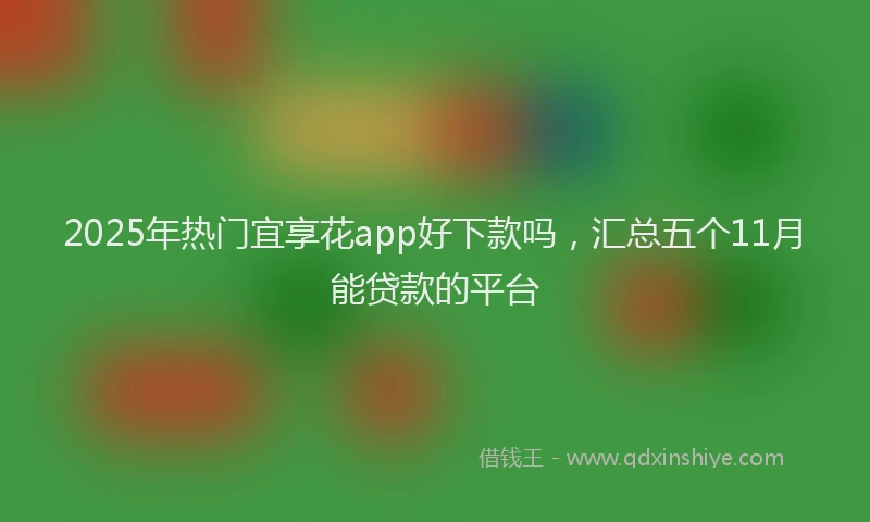 2025年热门宜享花app好下款吗，汇总五个11月能贷款的平台