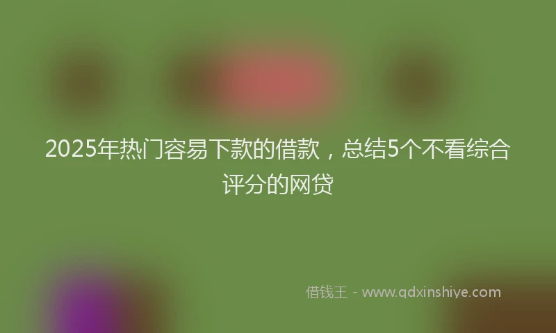 2025年热门容易下款的借款，总结5个不看综合评分的网贷