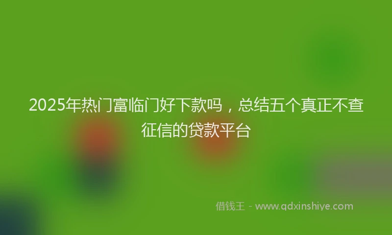 2025年热门富临门好下款吗，总结五个真正不查征信的贷款平台