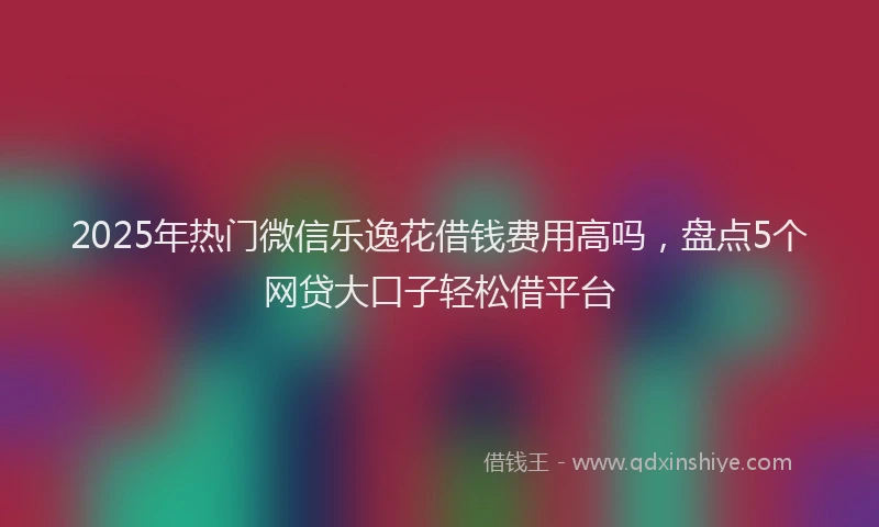 2025年热门微信乐逸花借钱费用高吗，盘点5个网贷大口子轻松借平台