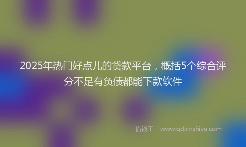 2025年热门好点儿的贷款平台，概括5个综合评分不足有负债都能下款软件