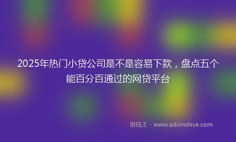 2025年热门小贷公司是不是容易下款，盘点五个能百分百通过的网贷平台