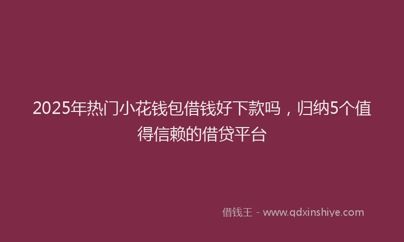 2025年热门小花钱包借钱好下款吗，归纳5个值得信赖的借贷平台