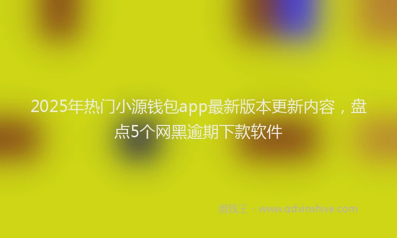 2025年热门小源钱包app最新版本更新内容，盘点5个网黑逾期下款软件