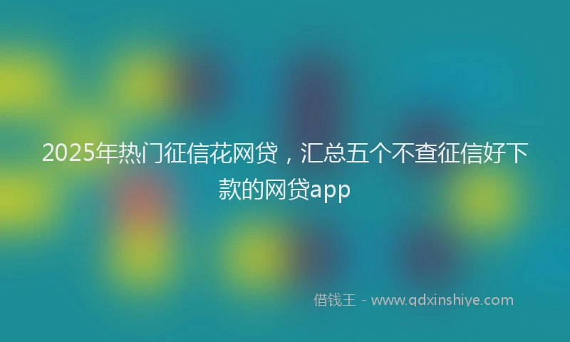 2025年热门征信花网贷，汇总五个不查征信好下款的网贷app