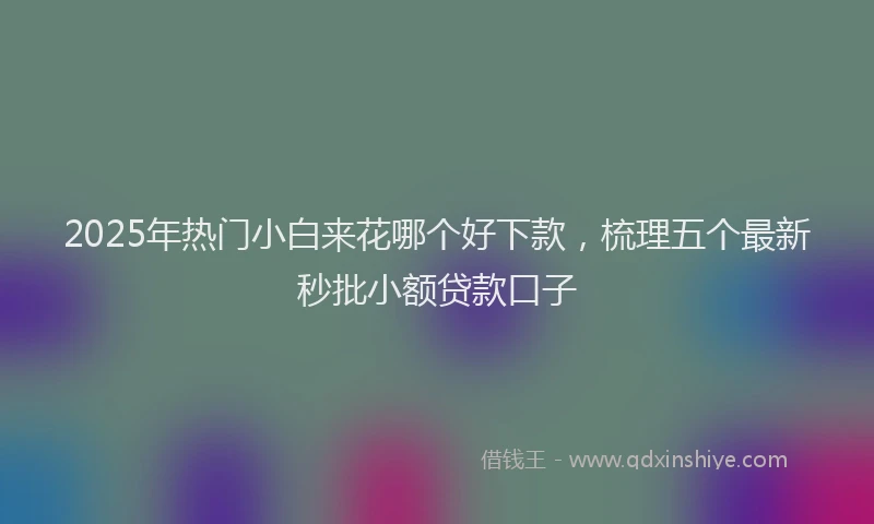2025年热门小白来花哪个好下款，梳理五个最新秒批小额贷款口子