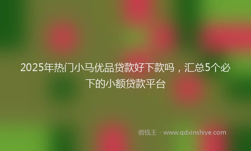 2025年热门小马优品贷款好下款吗，汇总5个必下的小额贷款平台