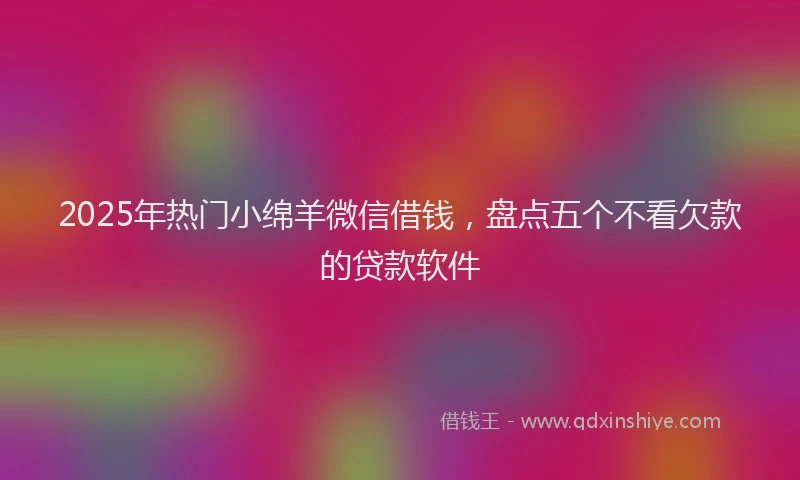 2025年热门小绵羊微信借钱，盘点五个不看欠款的贷款软件