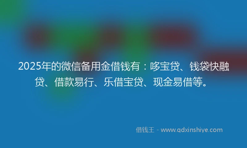 2025年的微信备用金借钱有：哆宝贷、钱袋快融贷、借款易行、乐借宝贷、现金易借等。