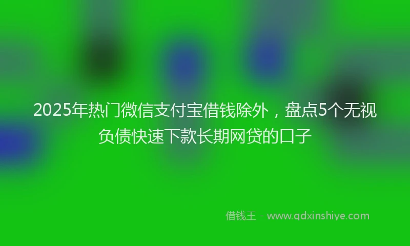2025年热门微信支付宝借钱除外，盘点5个无视负债快速下款长期网贷的口子